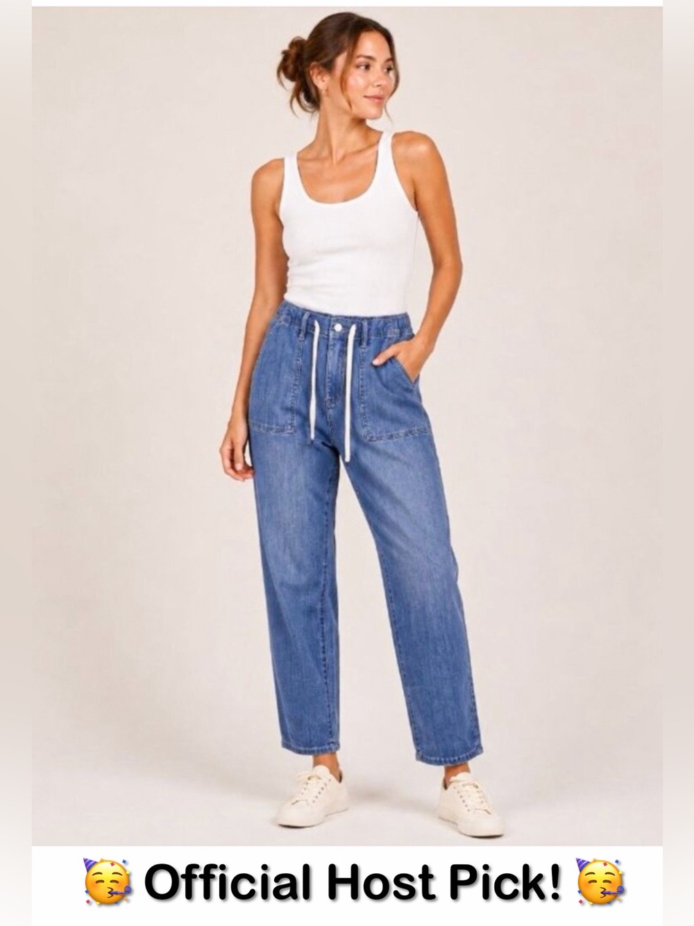 🥳 HP! 🥳 Judy Blue 6 8 10 Pull-On Jogger Jeans Drawstring Size 7 28 JB88496 Pants